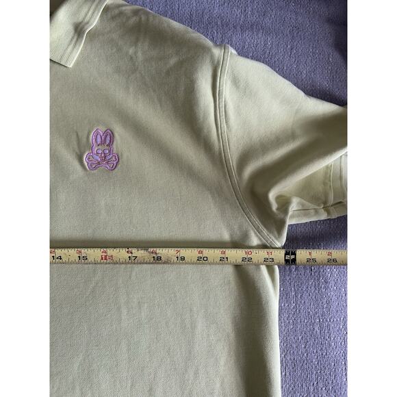 Psycho Bunny Pique Polo Lime Green Pink Logo Size 9 XXXL USA Pima cotton - Picture 12 of 15